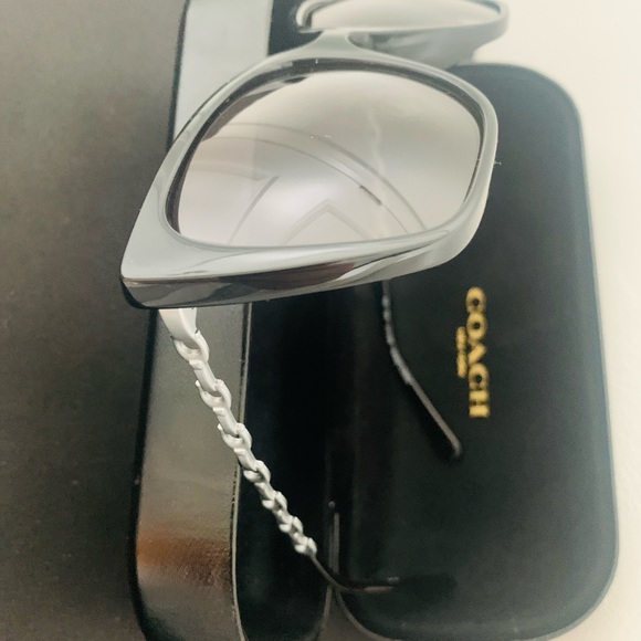 Coach Silver and Black Glasses with Modern Design - Picture 1 of 6